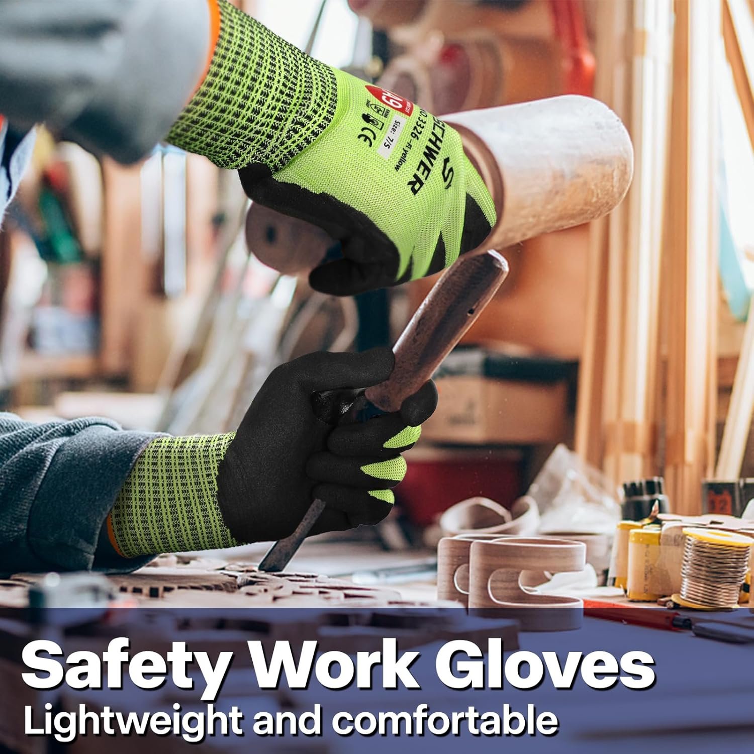 Level 5 Protection; Ambidextrous; Machine Washable; Superior Comfort and Dexterity; Lightweight — Perfect Cutting Gloves or Mandolin Glove - 图片 3