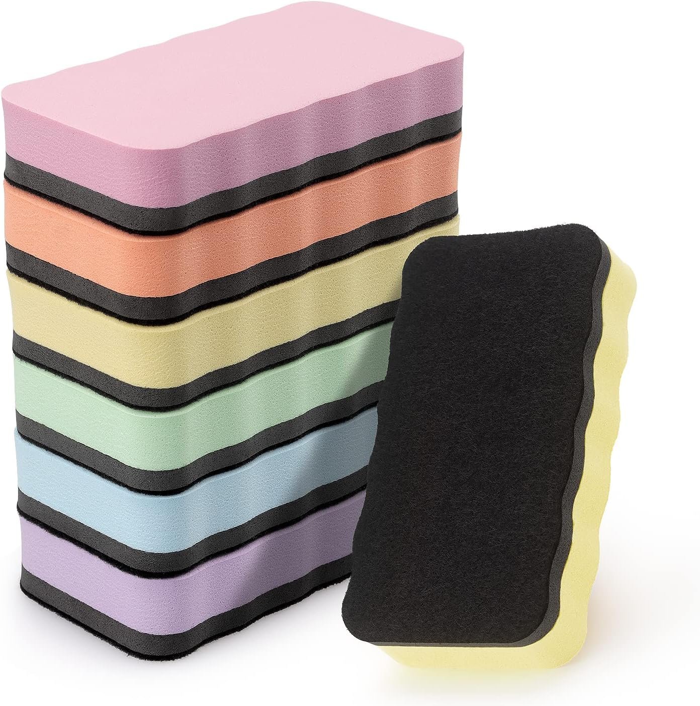 Dry Eraser Erasers, Dry Erasers for White Board, Whiteboard Erasers for Kids, 6 Colors