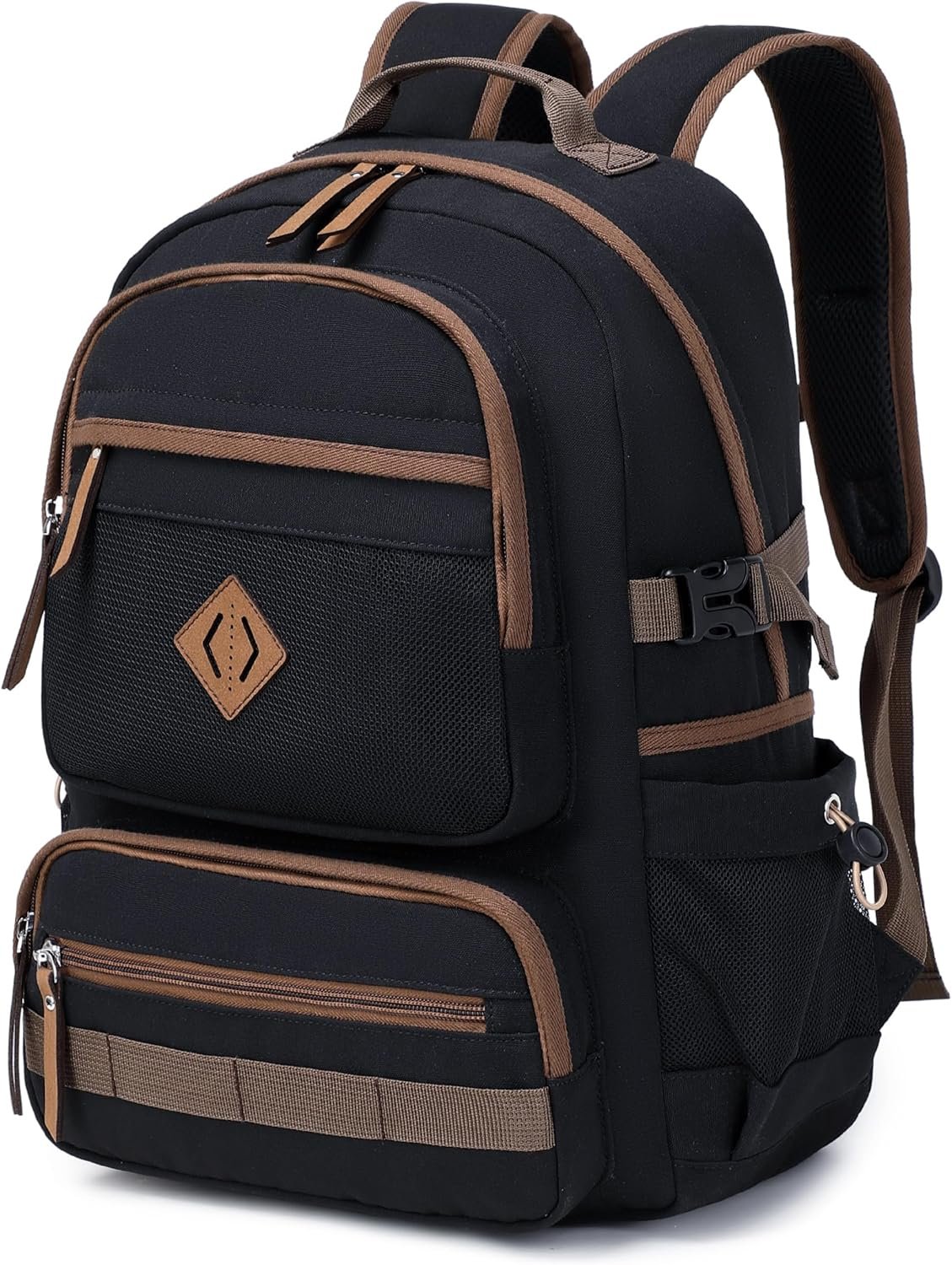 College Bookbags Women Men Anti Theft Travel Backpacks Large Elementary Middle High School Bags for Kids Teens Girls Boys Students Adults Causal Daypack-Black