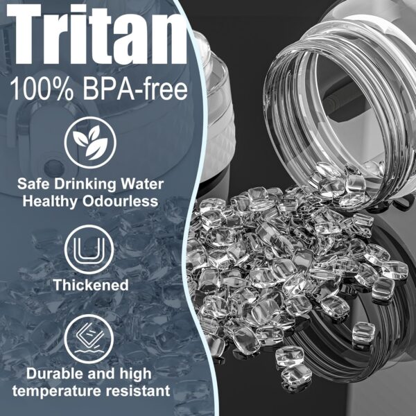 32oz Sports Bottle With Time Markers-BPA-Free Tritan Wide Mouth Bottle Leakproof Motivational wate bottles for Gym,Hiking,School or Office - 图片 4