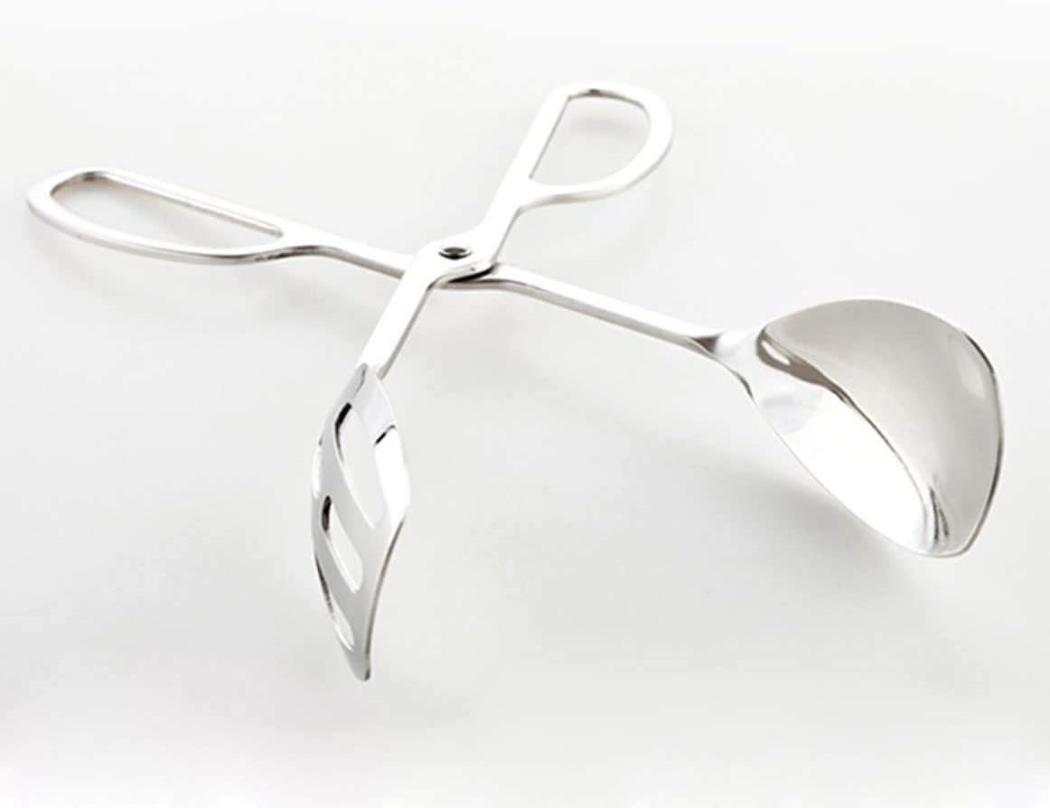 Thickening Food Serving Salad Cake Bread Kitchen Tongs, Stainless Steel - 图片 4