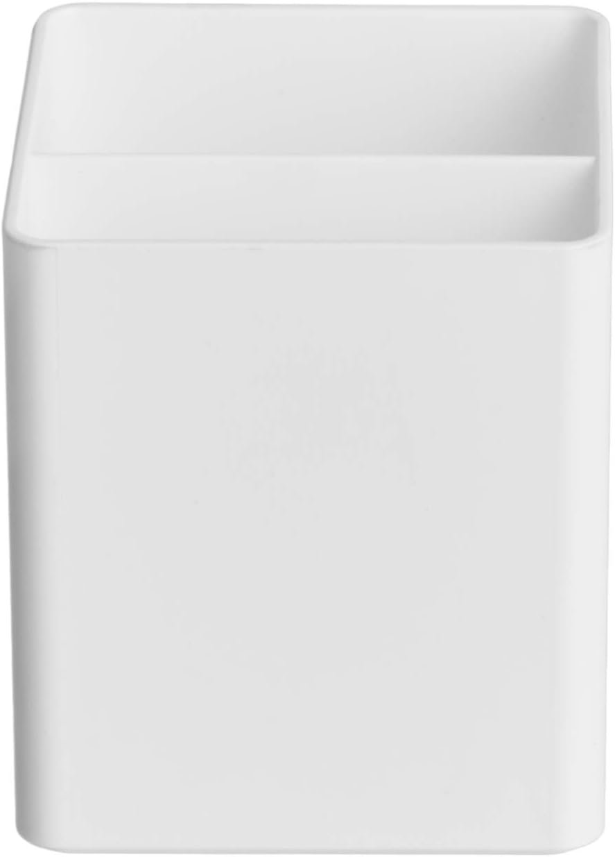 Basics Plastic Desk Organizer - Pen Cup Holds Pens/Pencils, White - 图片 4