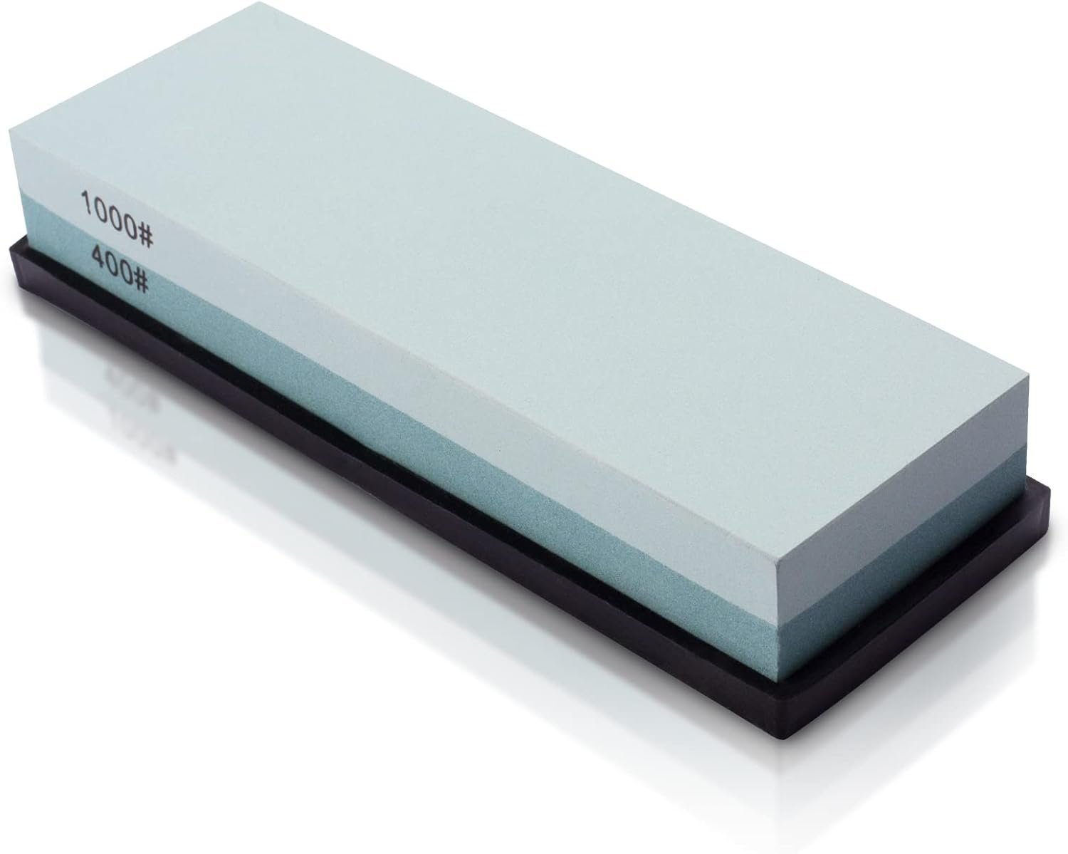 Whetstone Sharpening Stone with Non-Slip Rubber Base for Kitchen, Hunting, and Pocket Knives or Blades