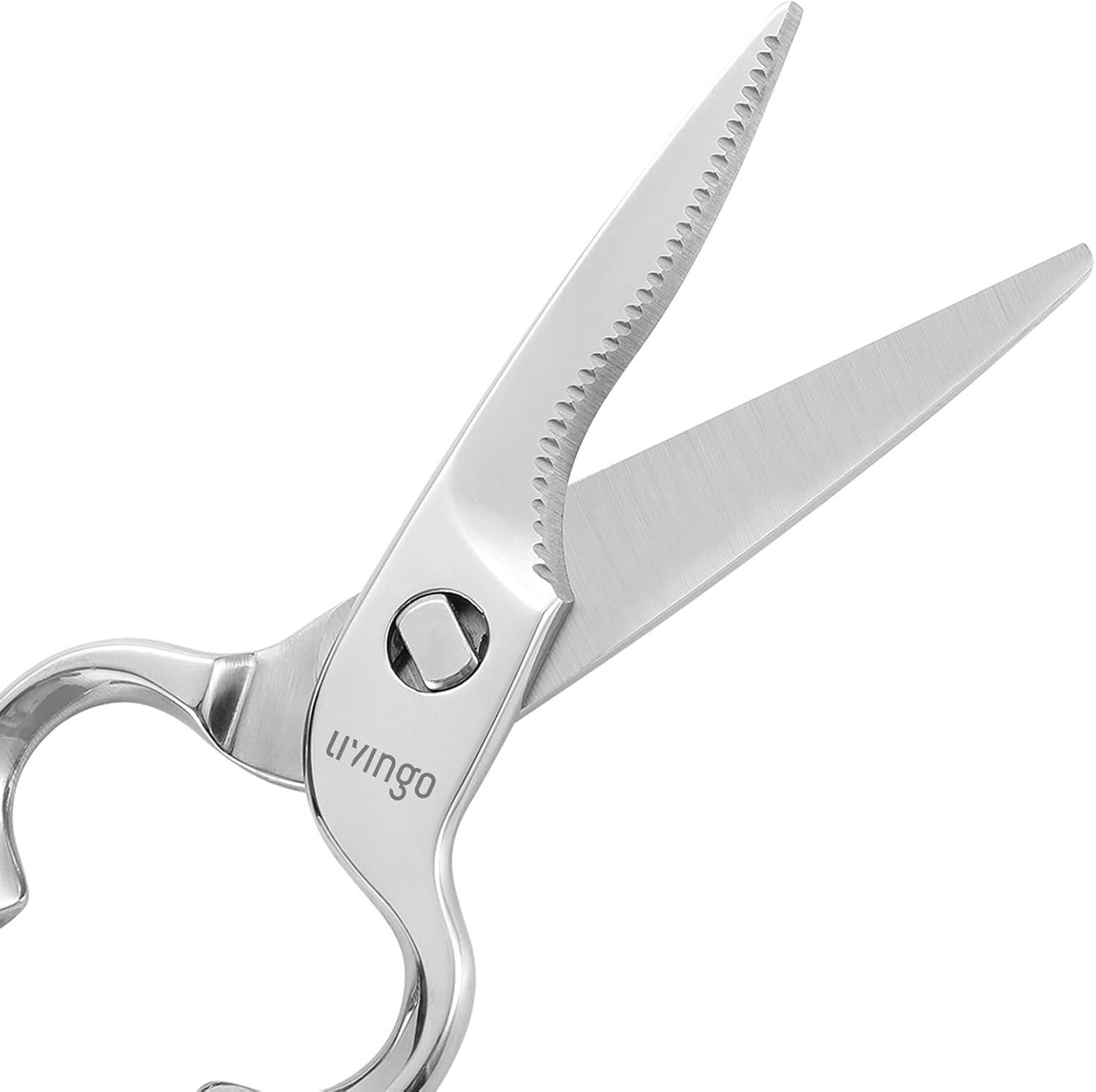 Kitchen Forged Shears Heavy Duty Come Apart Ultra Sharp Multi-function Stainless Steel Scissors Bottle Opener, Nut Cracker 8.5 inch - 图片 3