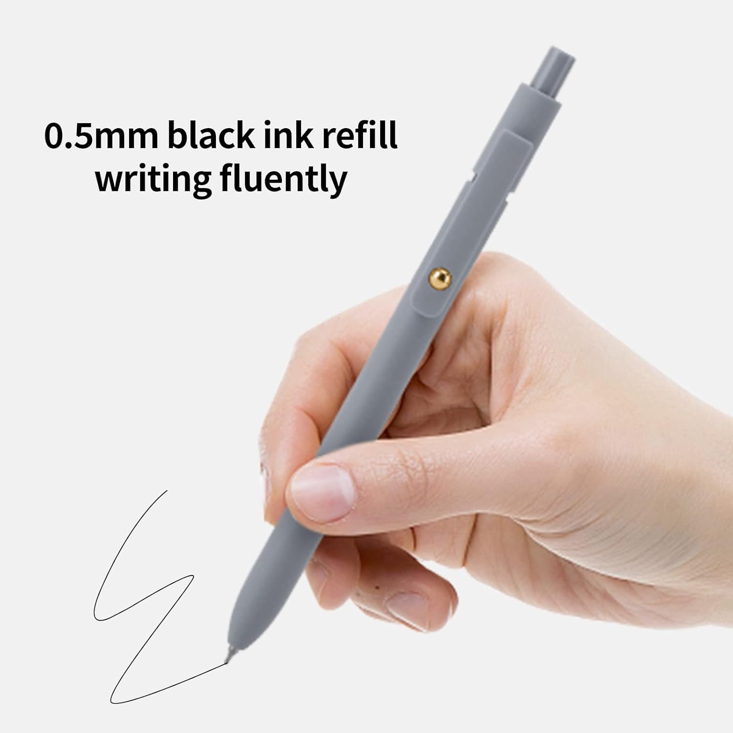 "6 Pcs 0.5mm Quick Dry Black Ink Pens Fine Point Smooth Writing Pens, Cute Office School Supplies Gifts for Women " - 图片 3