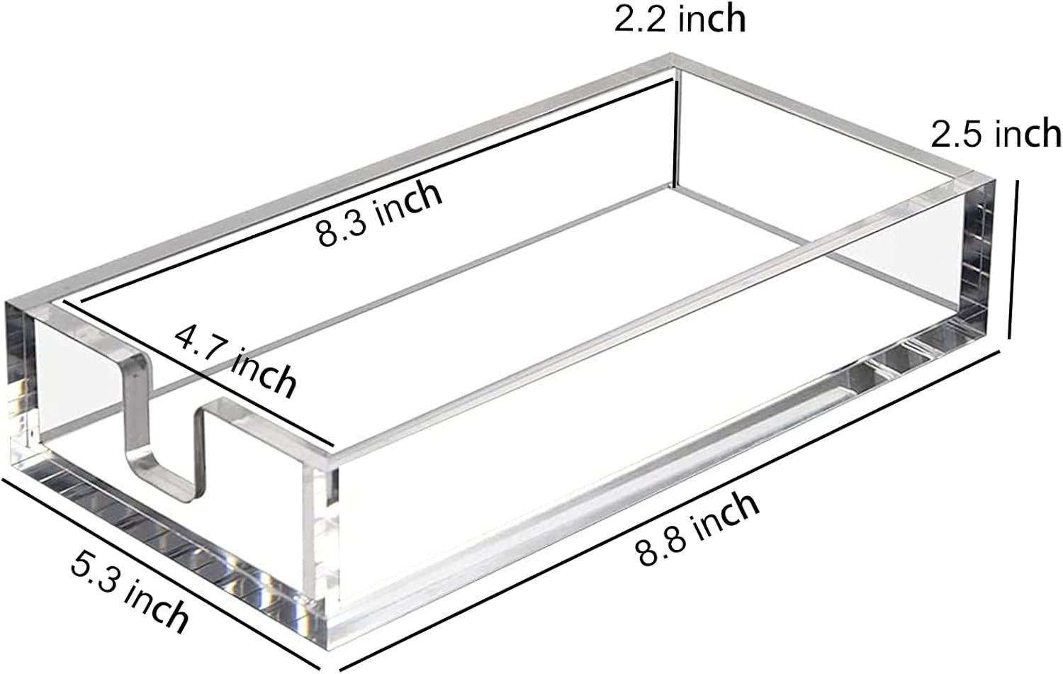 Acrylic Guest Towel Holder, Bathroom Napkins Guest Disposable Holder, Hand Towel Tray for Kitchen, Parties, Weddings, Party, Hotel - 图片 4