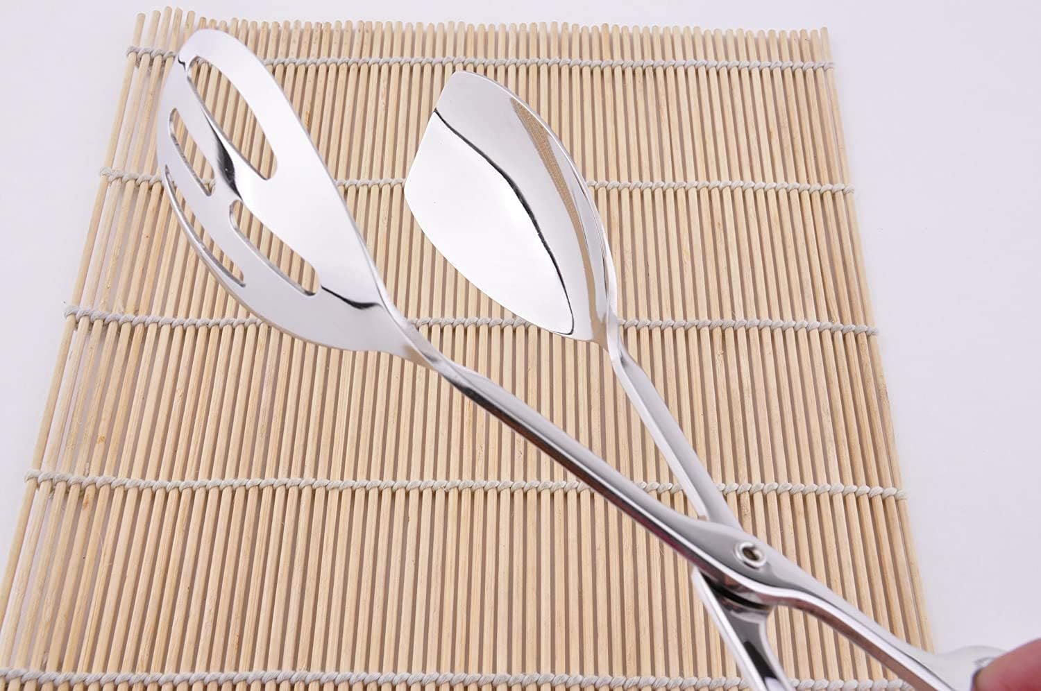 Thickening Food Serving Salad Cake Bread Kitchen Tongs, Stainless Steel - 图片 2