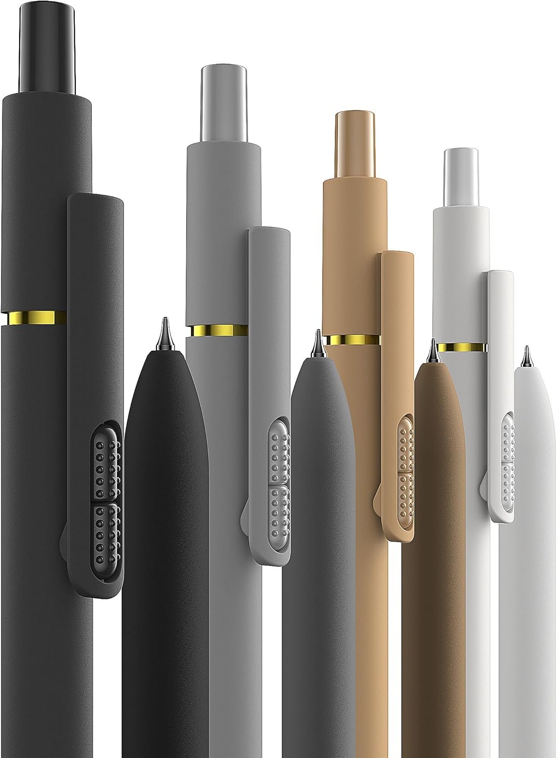 8 Pcs Gel Pens - 0.7mm Fine Point Smooth Writing Black Ink, Quick-Dry Long Lasting Fidge Pens - 图片 4