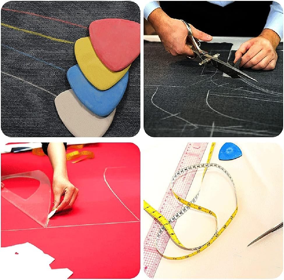 Triangle Tailors Chalk,Sewing Fabric Chalk and Fabric Markers for Quilting,Sewing Supplies Accessories - 图片 2