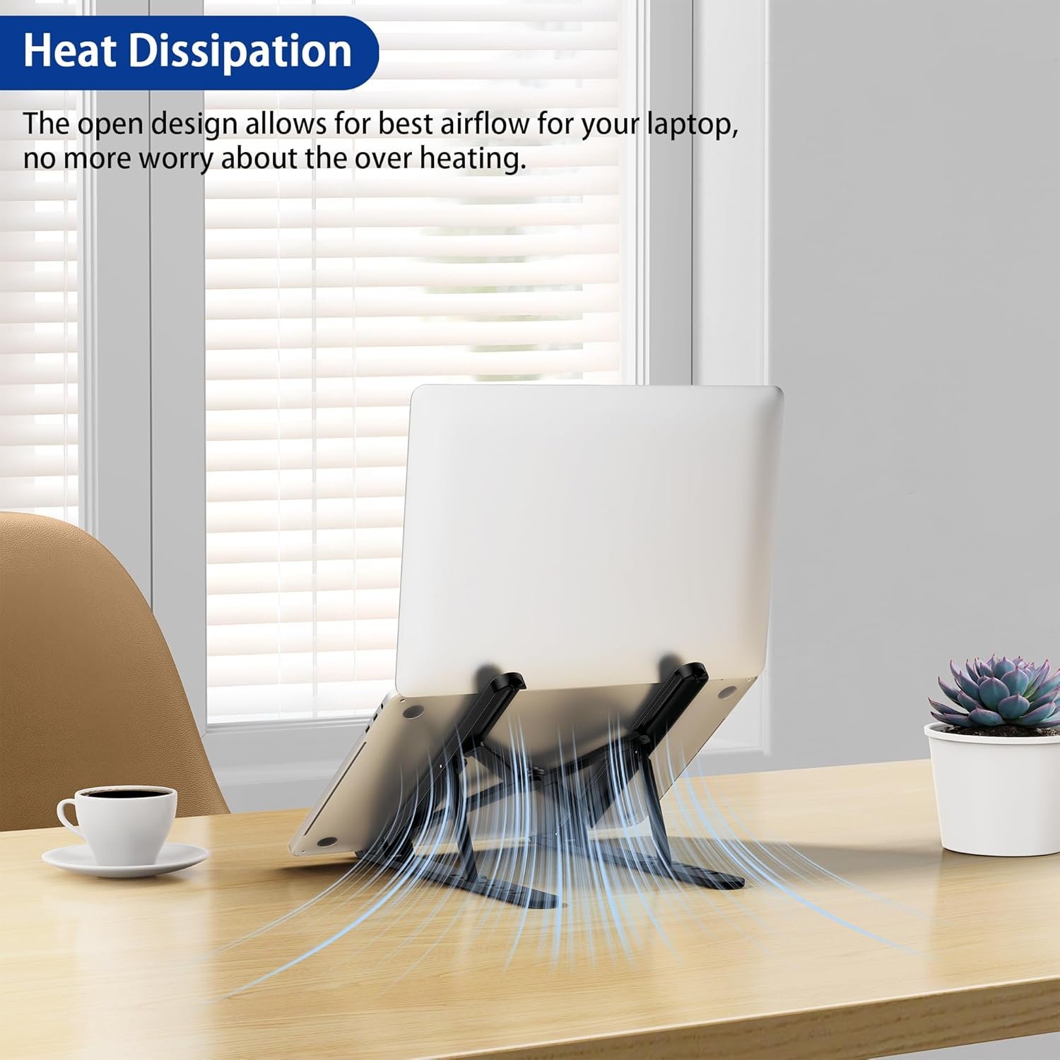 Portable and Adjustable Notebook Computer Holder Compatible with 10-14" Laptops - 图片 5
