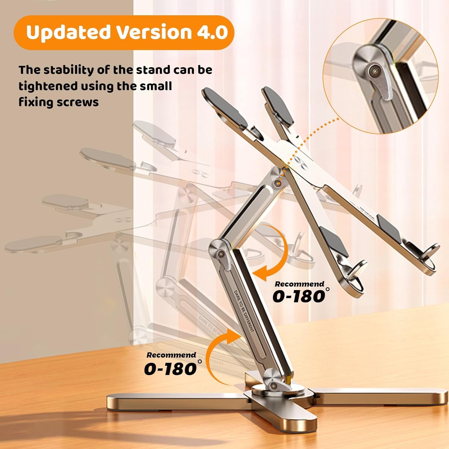 Laptop Stand with 360 Rotating Base, Computer Notebook Laptop Riser Metal Holder for Desk Collaborative Work - 图片 4