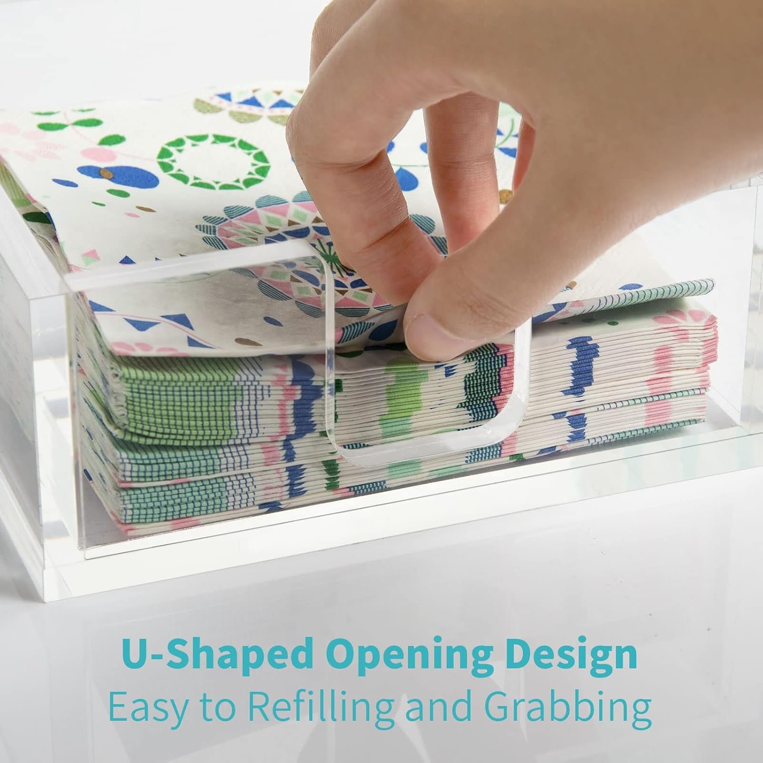 Acrylic Guest Towel Holder, Bathroom Napkins Guest Disposable Holder, Hand Towel Tray for Kitchen, Parties, Weddings, Party, Hotel - 图片 3