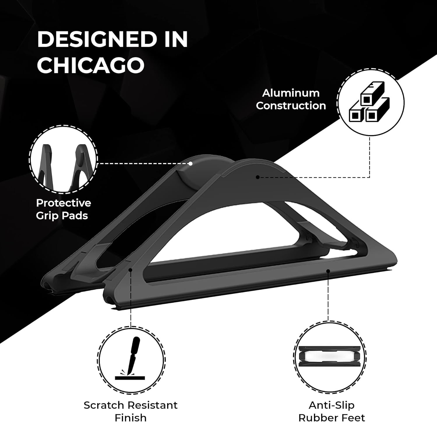 Upright Adjustable Holder to Dock Apple MacBook, MacBook Pro, and Other Laptops to Organize Work & Home Office - 图片 3