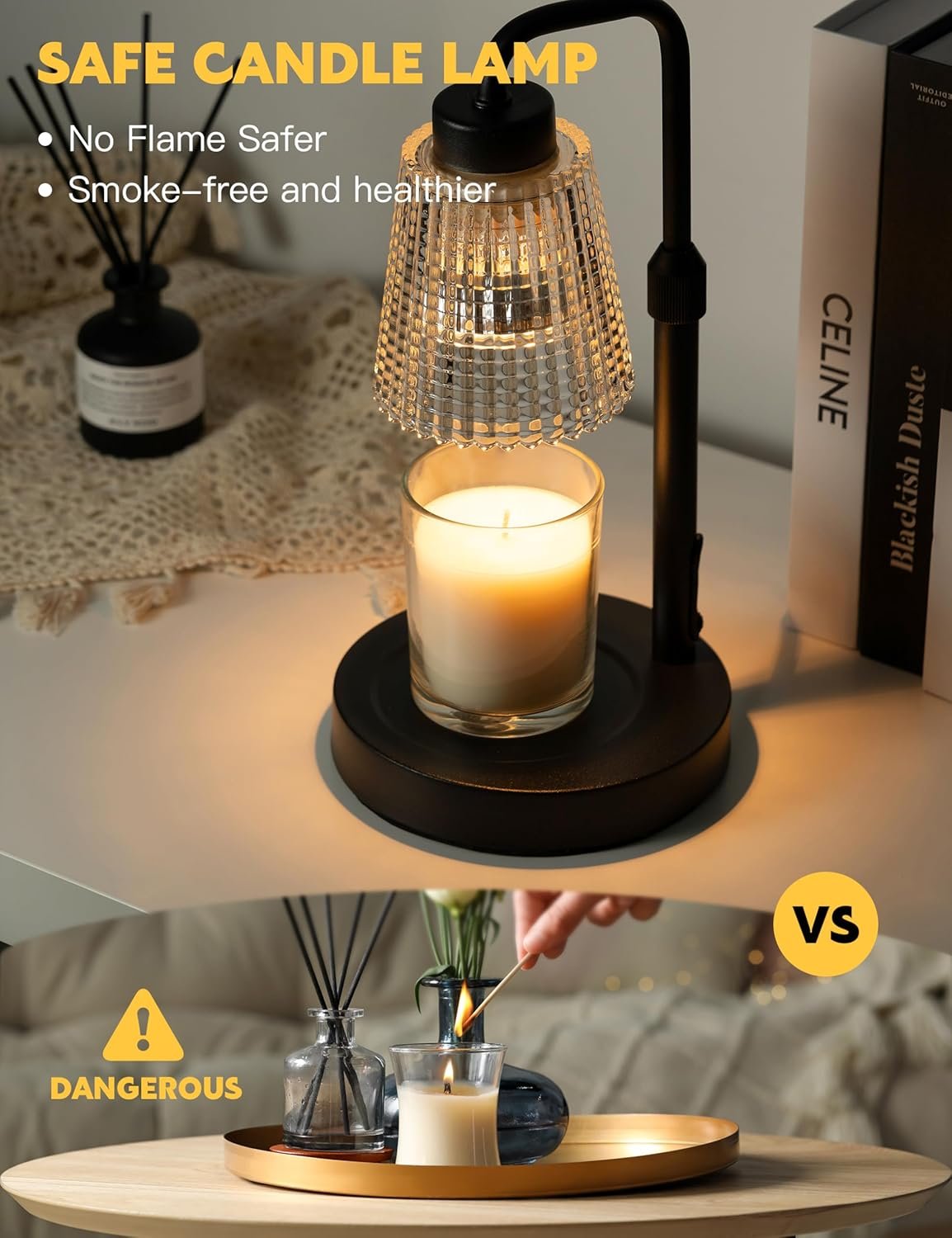 Candle Warmer Lamp with Timer Dimmable, Birthday Gifts for Women Mom, House Warming Gifts New Home Decor - 图片 2