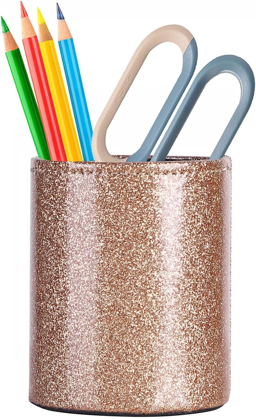 PU Leather Pencil Cups for Desk for Cosmetics Office Supplies - 图片 4