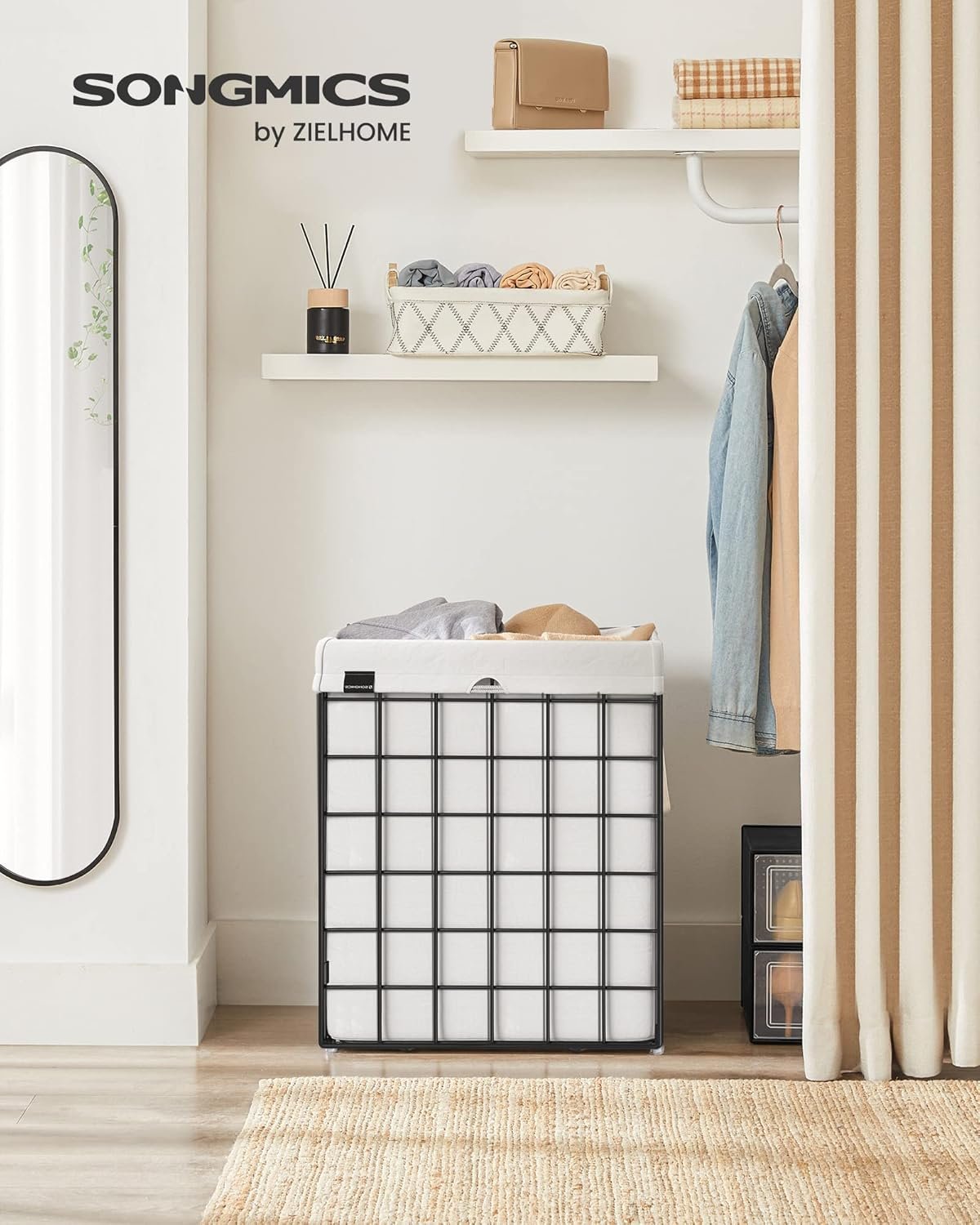 23.8 Gal. (90L) Laundry Basket, Collapsible Clothes Hamper - 图片 3