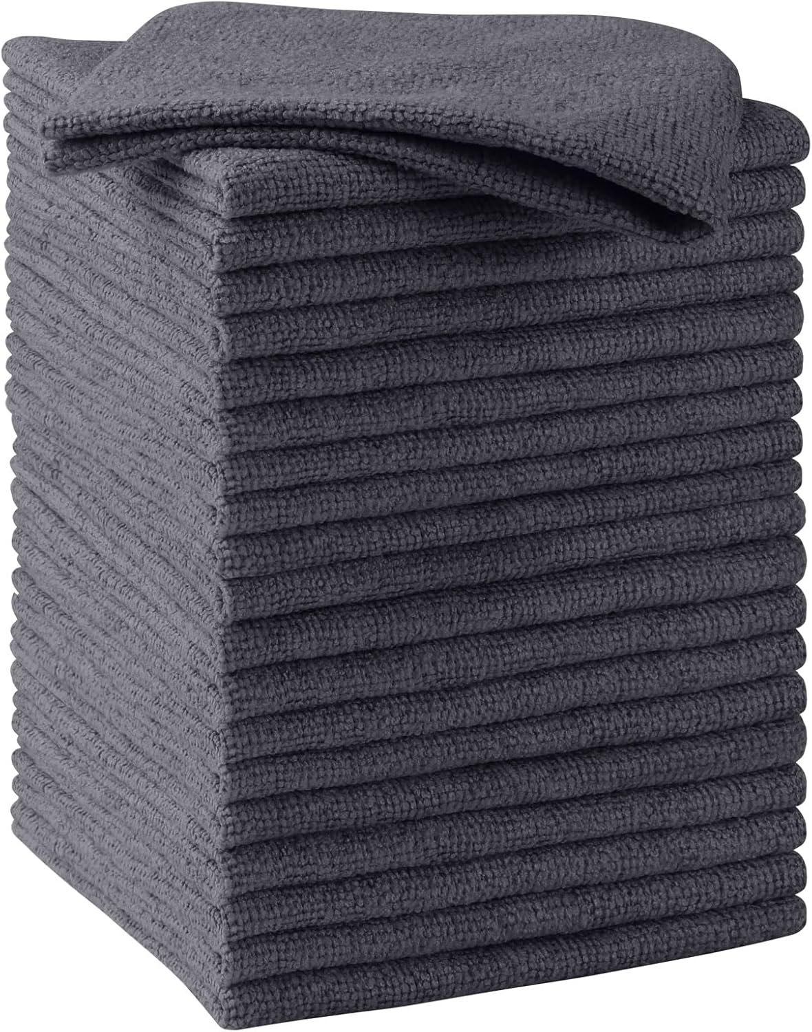 Ultra Absorbent Washing Cloth, Lint Free Streak Free Cleaning Rags for Car, Kitchen, and Window (Grey)