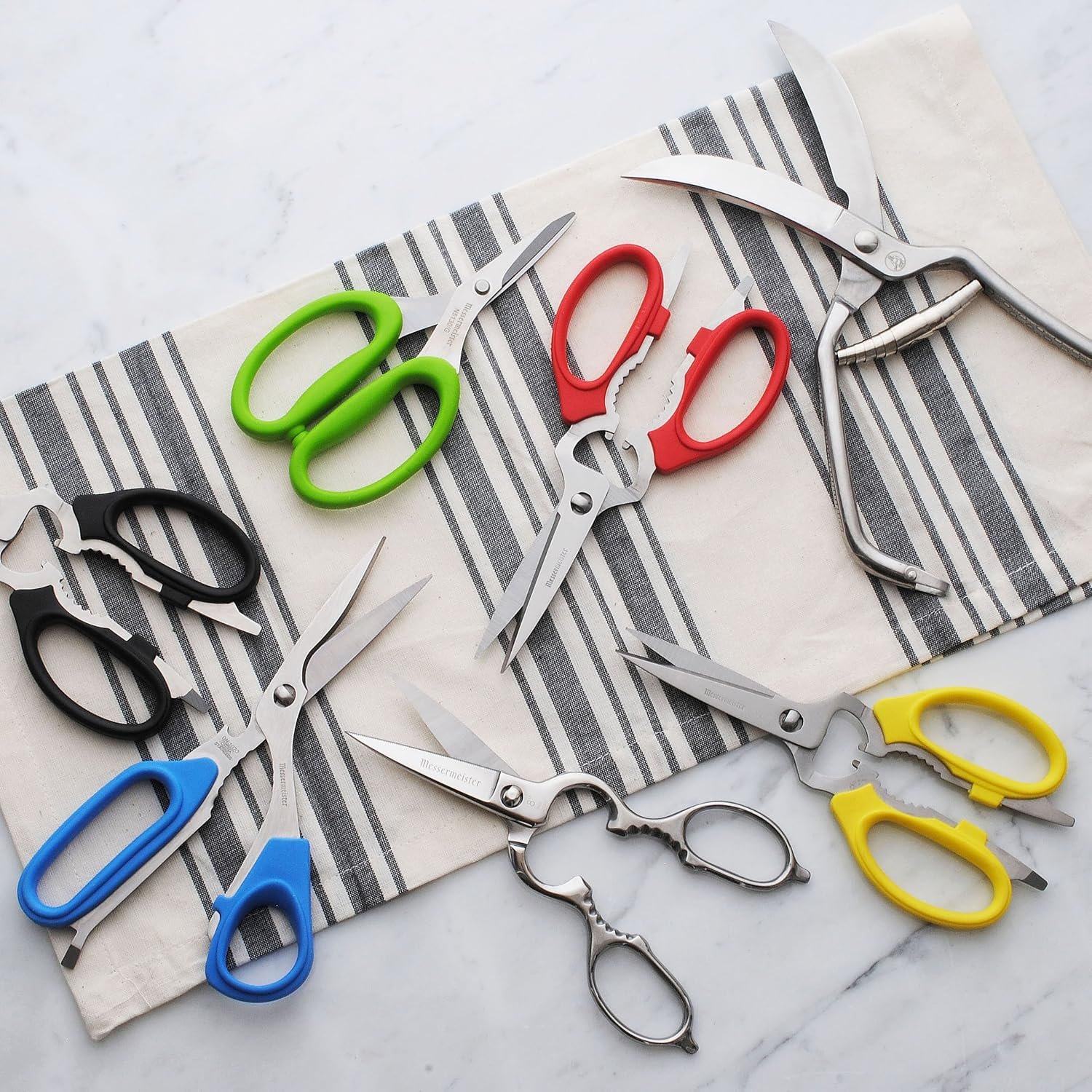 Green - All-Purpose Kitchen Scissors - 2Cr13 Stainless Steel & Nylon Slip-Resistant Handles - 图片 4